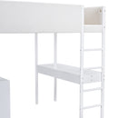 Full Size Teddy FleeceLoft Bed Wood Bed, White