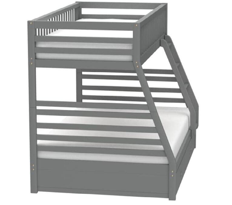 ACME Jason Bunk Bed (Twin/Full & Storage), Gray (1Set/2Ctn) 37840 - Atlantic Fine Furniture Melbourne FL