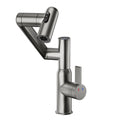 Bathroom Sink Faucet With Spray Function And Temperature Display, Anti Skid Switch, 360 Degree Rotary