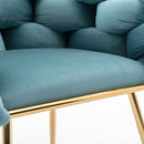 Luxury Modern Simple Leisure Velvet Single Sofa Chair Bedroom Lazy Person Household Dresser Stool Manicure Table Back Chair