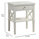 Madison - Nightstand With Open Shelf And Drawer And Decorative Side Panels