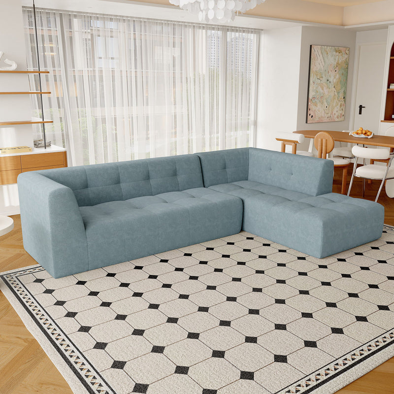 Modular Combination Living Room Sofa Set, Modern Minimalist Sofa, Living Room Upholstered Sofa Bed, Bedroom, 2 Pieces Computer Free Combination, L - Shaped