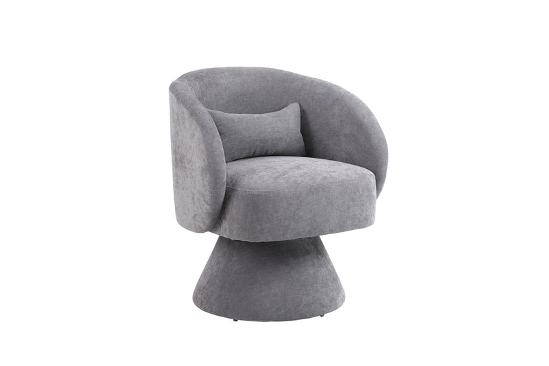 Swivel Accent Chair, Armchair Round Barrel Chair In Fabric For Living Room Bedroom