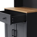 Farmhouse TV Stand With Solid Wood Gourd Shaped Legs For TVs Up To 70"