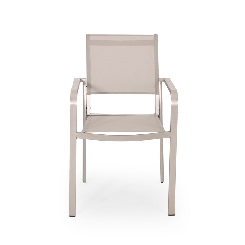 Waterfal - Outdoor Aluminum Dining Chair With Mesh Seat (Set of 2)