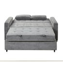 Upholstered Sleeper Bed Sofa With Dual USB Charging, Adjustable Backrest