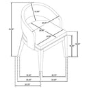 Leandro - 7 Piece Round Dining Table Set - Burnished Black