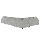 Oversized Sectional Sofa U - Shaped Sofa Couch Modern Sofa Upholstered In Soft Corduroy With A Chaise Lounge For Living Room