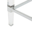 Ultra Modern Rectangle Coffee Table With Tempered Glass Surface - Clear