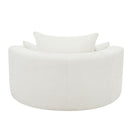 360° Swivel Chair Accent Barrel Chair With Removable Pillows