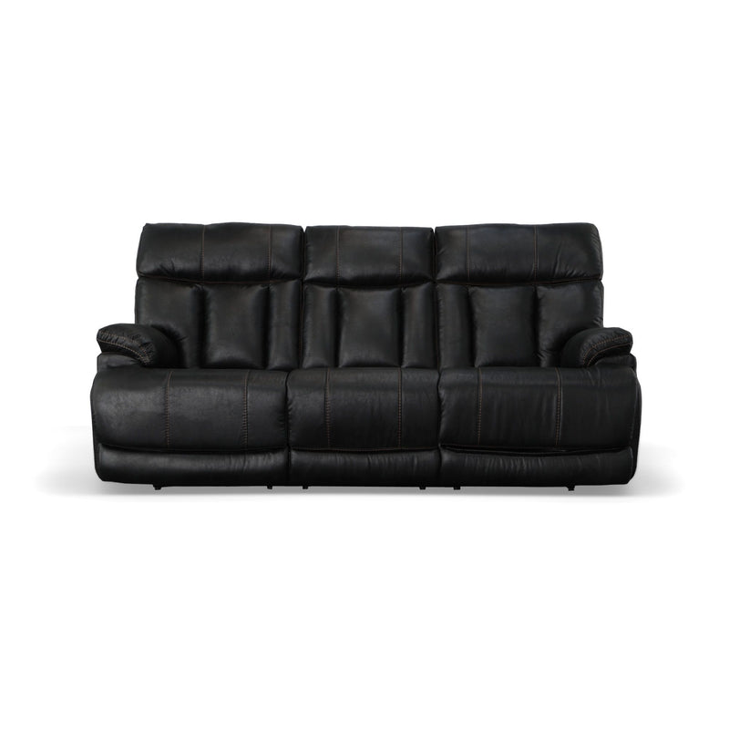 Clive - Power Reclining Sofa with Power Headrests & Lumbar - Dark Brown