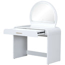 Makeup Vanity Table With Mirror Touch Screen Lighted Mirror, Dressing Table With Drawer For Bedroom - White