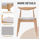 5 Piece Dining Set, Table And 4 Upholstered Chairs - Beige / White / Oak