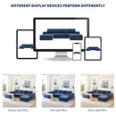 Modular U Shaped Sectional With Ottomans, Luxury Cloud Floor Couch With Deep Seat Fully Compressed Upholstered Sofa