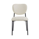 Modern Upholstered Dining Chairs With Metal Legs (Set of 2) - Beige
