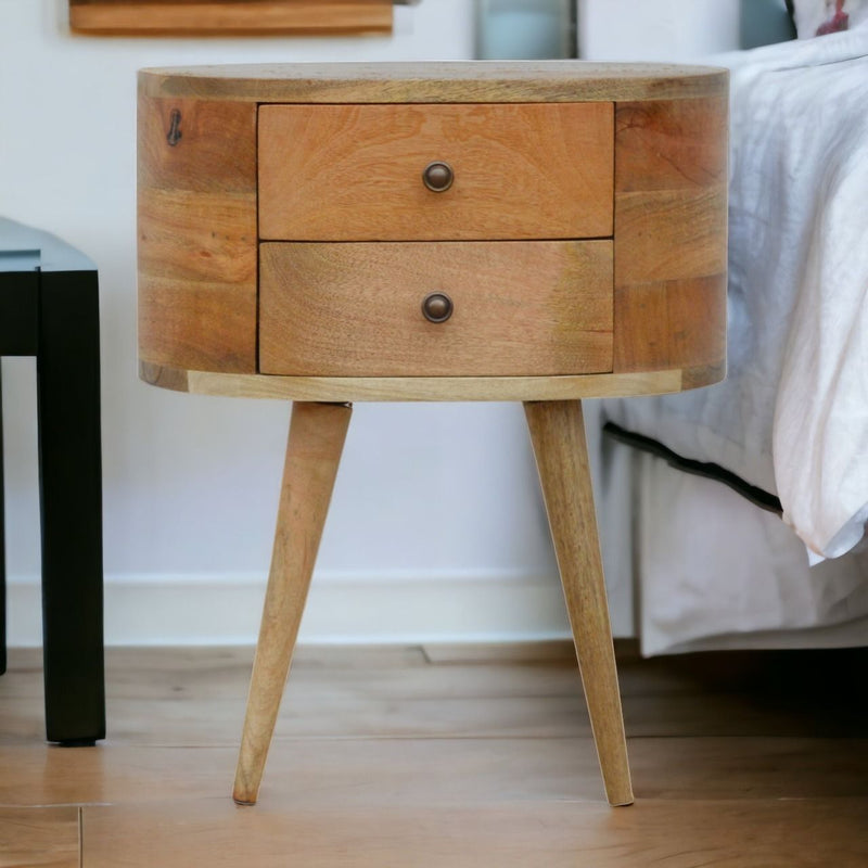Rounded Bedside Table