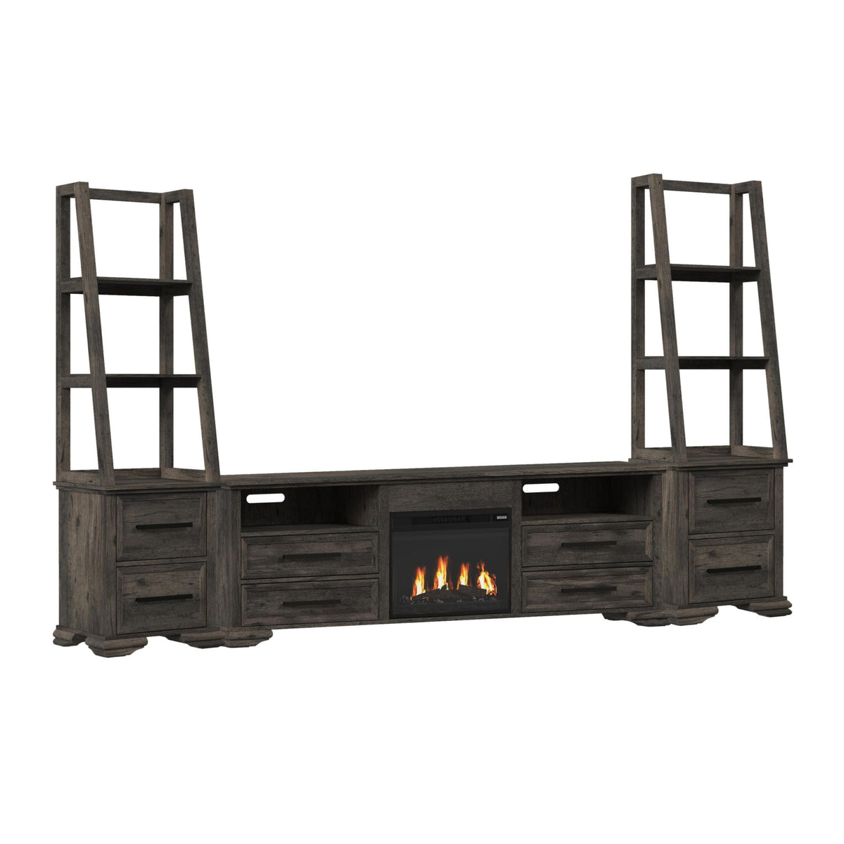 Park Ridge Entertainment Unit in Dark Gray by Elements International, view 4