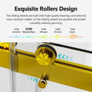 Frameless Double Sliding Soft Close Shower Door, Tempered Glass