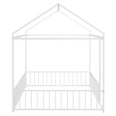Metal Bed House Bed Frame With Fence