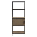 Darley - 3 Shelf Bookcase With Storage Cabinet - Gray