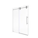 Frameless Single Sliding Shower Door With Clear Tempered Glass