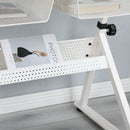 Adjustable Tempered Glass Drafting Printing Table With Chair