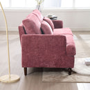 Mid Century Modern Chenille Fabric Loveseat Sofa, 2 Seat Upholstered Couch