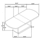 Leandro - 9 Piece Rectangular Dining Table Set - Cream / Burnished Black