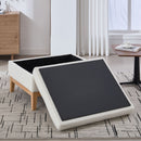 Upholstered Storage Ottoman With Reversible Lid Coffee Table, Foot Stool