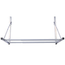 Wall-Mounted Folding Tire Storage, 30.5 To 50.5" Wide, Supports 300 Pounds - Silver