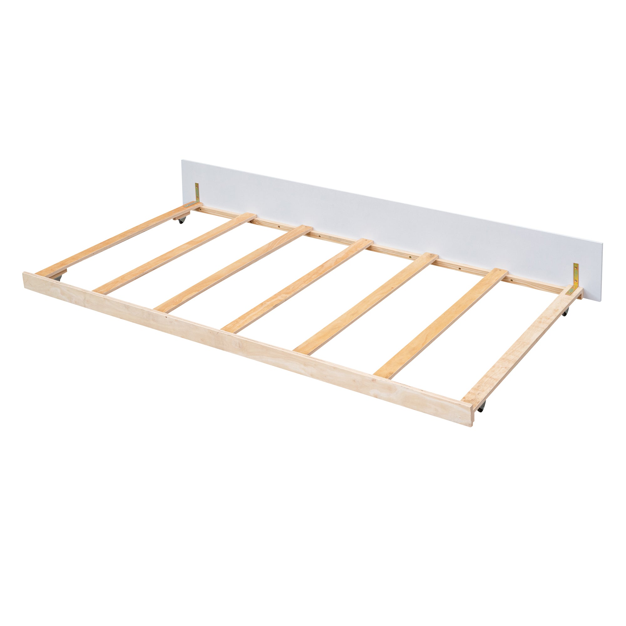 Twin Size Wooden House Bed with Twin Size Trundle, White - Atlantic Fine Furniture Melbourne FL