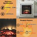 Noralie - Fireplace - Mirrored & Faux Diamonds - 32" - Atlantic Fine Furniture Inc