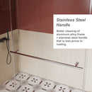 Guyou Glass Shower Door, Sliding Door Dual Usage - Chrome