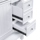 36" Bathroom Vanity With 1 Cabinet And 3 Drawers 1, Storage Solution - White