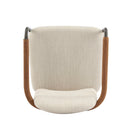 Modern Dining Chair Set With Durable Iron Frame And Comfortable Fabric Upholstery