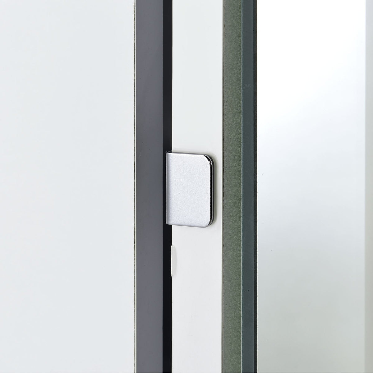 Vancouver Floor Mirror With Storage in White by Elements International, view 15