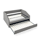 Elegant Daybed With Trundle Upholstered Tufted Sofa Bed