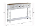 Bence - Console Table - Dark Charcoal & Antique White