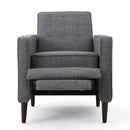 Mid-Century Modern Recliner With Button Tufted Waffle Stitch