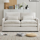 Cozy Upholstered Plush Cushion Loveseat Sofa For Living Room