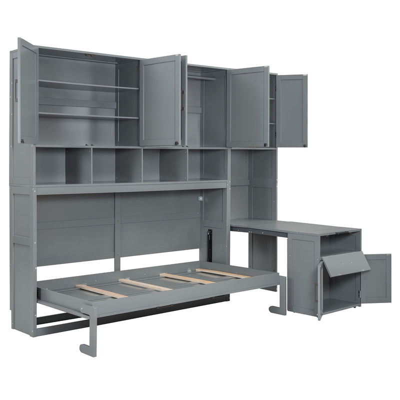 Murphy Wall Bed With Closet, Drawers & Desk