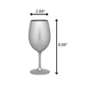 Leadingware Tritan Hammer Plastic Wine Glasses (Set of 4)