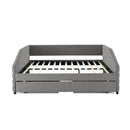 Elegant Daybed With Trundle Upholstered Tufted Sofa Bed