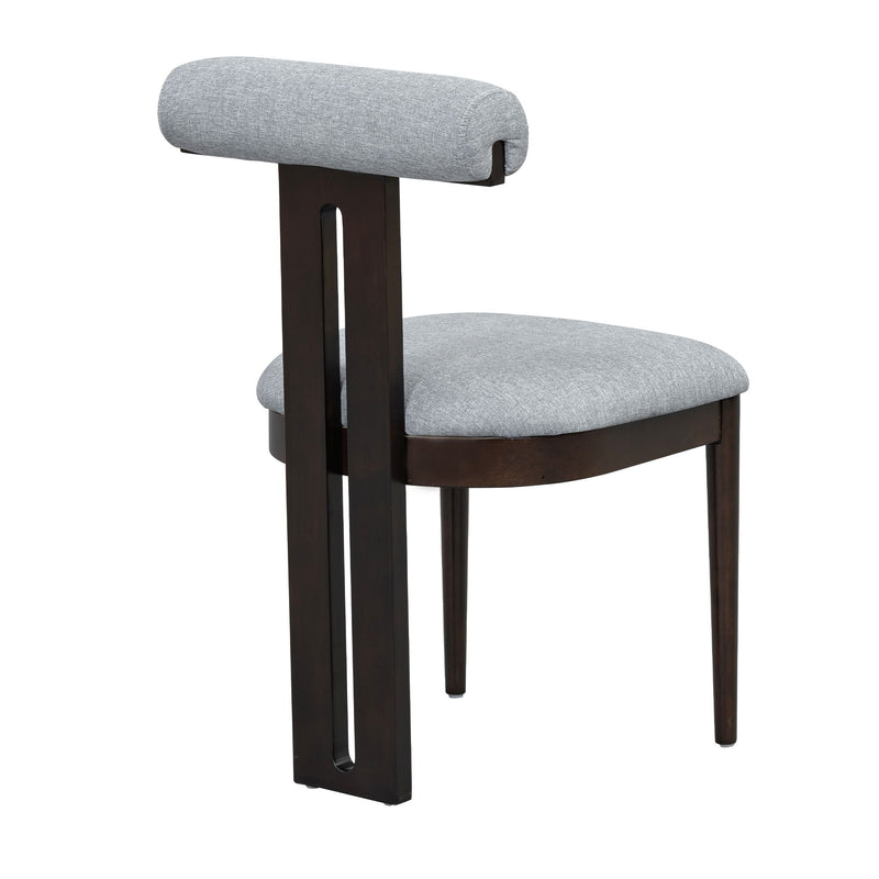 Mid-Century Modern Table Set For 6 Persons With 4 Chairs And Bench, Padded Seats And Backrest