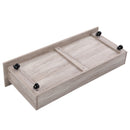 Queen Size Metal Platform Bed Frame with Four Drawers,Sockets and USB Ports ,Slat Support No Box Spring Needed White