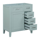 30" Bathroom Vanity Without Sink, Cabinet Base Only, Bathroom Cabinet With Drawers - Green
