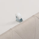 Full Size Storage Bed Metal Platform Bed with a Big Drawer - Beige