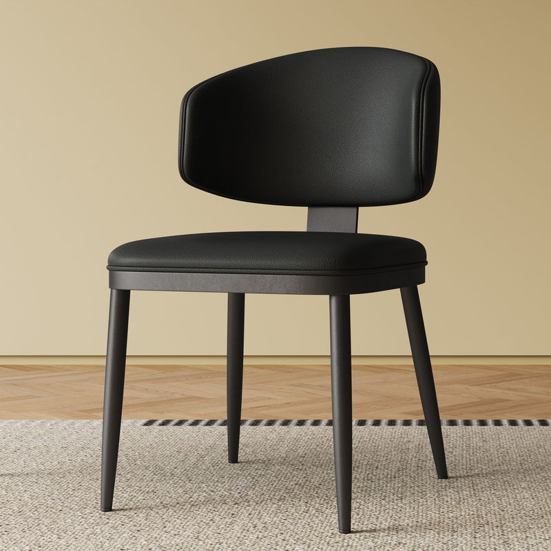 Modern Design Dining Chairs (Set of 2) - Black