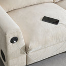 Sectional With Bluetooth Speaker Comfy Cloud Couch Set With Drop Down Table Cup Holders, USB Charger Storage Armrest Wide Seat Sofa