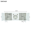 Furniture Style Cat Cabinet Cat Litter Box With Sisal Scratching Door - Cream White